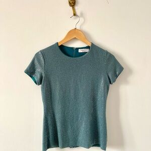 Bailey 44 Shimmering Teal Short Sleeve Top Women size S